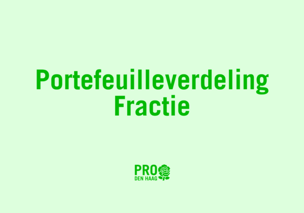 Portefeuilleverdeling Fractie PRO Den Haag